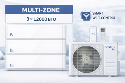 Thermopompe multizones 27000 BTU, 208/230V (BAM3H27F22X454) Comprend 3 unités intérieures de 12000 BTU