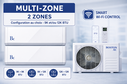Thermopompe multizones 27000 BTU, 208/230V (BAM3H27F22X454)  2 Zones